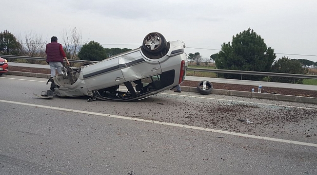 AKHİSAR'DA KORKUTAN KAZA!