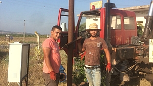 Beyoba’da eskiyen tarımsal sulama pompası yenilendi