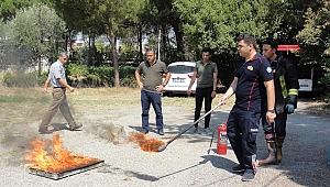 AKHİSAR METEOROLOJİ MÜDÜRLÜĞÜNDE YANGIN TATBİKATI ve TEMEL EĞİTİMİ