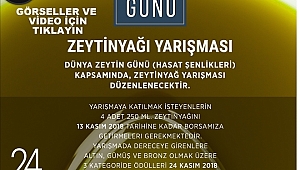 DÜNYA ZEYTİN GÜNÜNDE ZEYTİNYAĞI YARIŞMASI DÜZENLENECEK