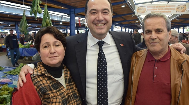 Başkan Dutlulu, pazarcı esnafını ziyaret etti