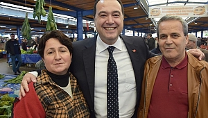 Başkan Dutlulu, pazarcı esnafını ziyaret etti