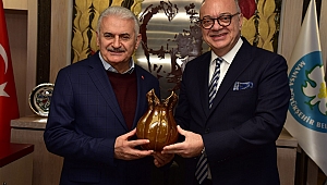 Binali Yıldırım'dan Başkan Ergün'e Ziyaret