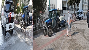 Akhisar’da dezenfekte ve yıkama çalışmaları aralıksız devam ediyor