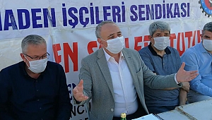 Bakırlıoğlu Somalı maden işçilerini ziyaret ederek eylemlerine destek verdi
