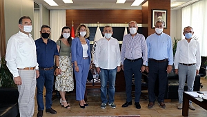 ATSO VALİ KARADENİZ’İ VE BAŞKAN YILMAZ’I ZİYARET ETTİ