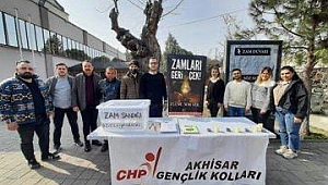Cumhuriyet Halk Partisi Akhisar Gençlik Kolları son dönemde yapılan Zamlar ile ilgili imza kampanyası başlattı. 