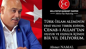 Türk -İslam aleminin yeni yılını tebrik ediyor Cenab-ı Allah'tan huzur ve esenlik içinde bir yıl diliyorum