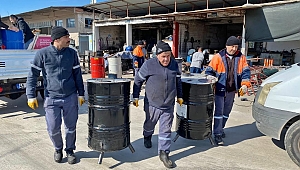 Akhisar’da depremzedeler için üretilen varil sobalar yola çıktı