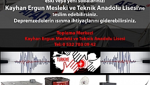 SOBA YARDIMI KAMPANYASI KAYHAN ERGÜN MESLEKİ VE TEKNİK ANADOLU LİSESİ’NDE BAŞLADI
