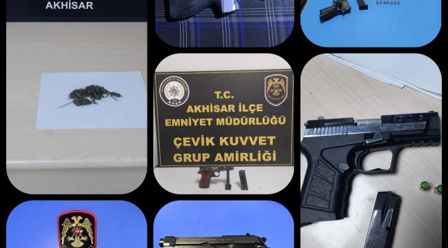 Eylül Ayında Akhisar'da  25 Ruhsatsız Tabanca ve 14 Ruhsatsız Silah Ele Geçirildi