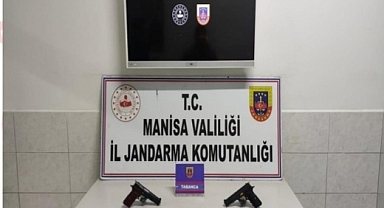 Akhisar'da Jandarma Ruhsatsız Silah Taşıyan Şahsı Yakaladı