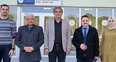 Akhisar Müftüsü Muhammet Salman'dan KYK Manevi Danışmanı Uğur Kayahan, Kredi ve Yurtlar Kurumu Akhisar Öğrenci Yurdu Müdürü Osman Yörük'e Ziyaret 