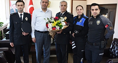 179. Yıl Polis Haftası etkinliklerinde Kaymakamı ziyaret ettiler
