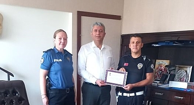 Akhisar'da Kadına Şiddet Olayına Müdahale Eden Polis Memuruna Başarı Belgesi
