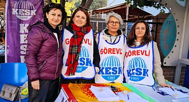 Akhisar KESK'ten Kadına Yönelik Şiddete Karşı İmza Kampanyası