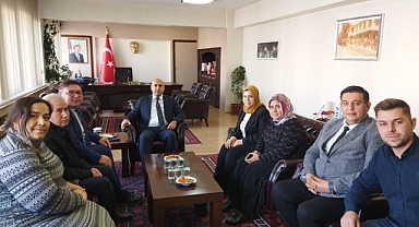 Harp Malulü Gazileri, Kaymakam Mustafa Can’ı makamında ziyaret etti