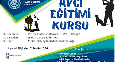 HALK EĞİTİMİ MERKEZİ MÜDÜRLÜĞÜ AVCI EĞİTİMİ KURSU AÇILACAKTIR.