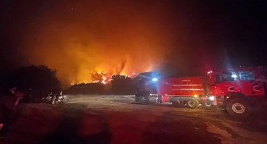 Gelenbe'de Yangına Yoğun Müdahale