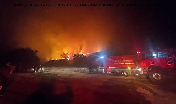 Gelenbe'de Yangına Yoğun Müdahale