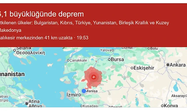 Manisa'da Hissedilen Deprem Sonrası İlk Açıklama