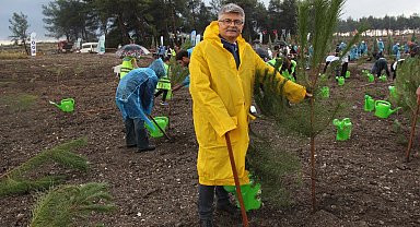 İzmir'de "Yeşil Vatan Seferberliği"yle 115 Bin Fidan Toprakla Buluştu