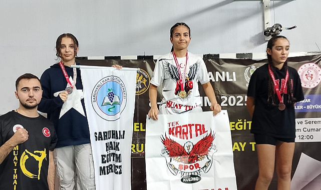 SARUHANLI HALK EĞİTİMİ MUAYTHAİ ŞAMPİYONASINDA FIRTINA GİBİ ESTİ!