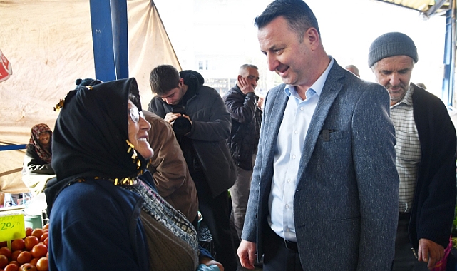 Başkan Kayserili'den Çarşamba Pazarı'na Esnaf Ziyareti