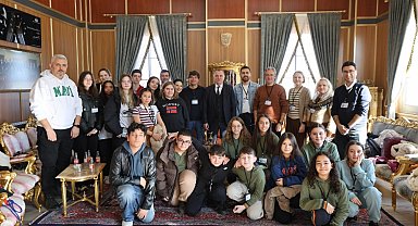 Başkan Balaban, AB projesi öğrencilerini ağırladı