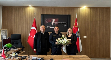 Polis Haftası etkinlikleri kapsamında Novada AVM Müdürü Pınar ÇAKIR  İlçe Emniyet Müdürlüğü'nü ziyaret etti. 